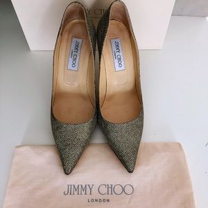 Jimmy choo Romy 85 silver glitter
